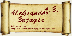 Aleksandar Bujagić vizit kartica